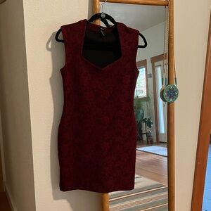 Forever 21 Burgundy Sleeveless Mini Dress